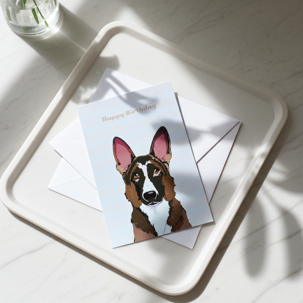 Happy Birthday Dog Greeting Card — Belgian Shepherd
