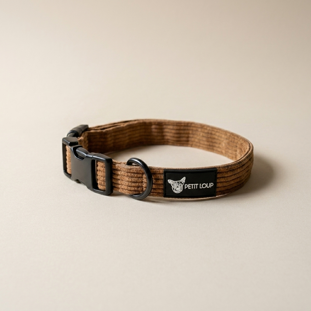 Dog Collar — Brownie (Chocolate Brown Corduroy)