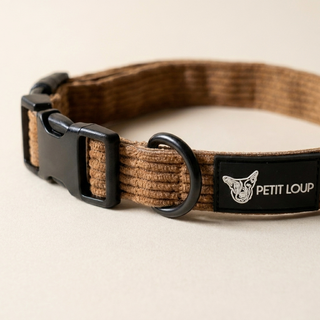 Dog Collar — Brownie (Chocolate Brown Corduroy)