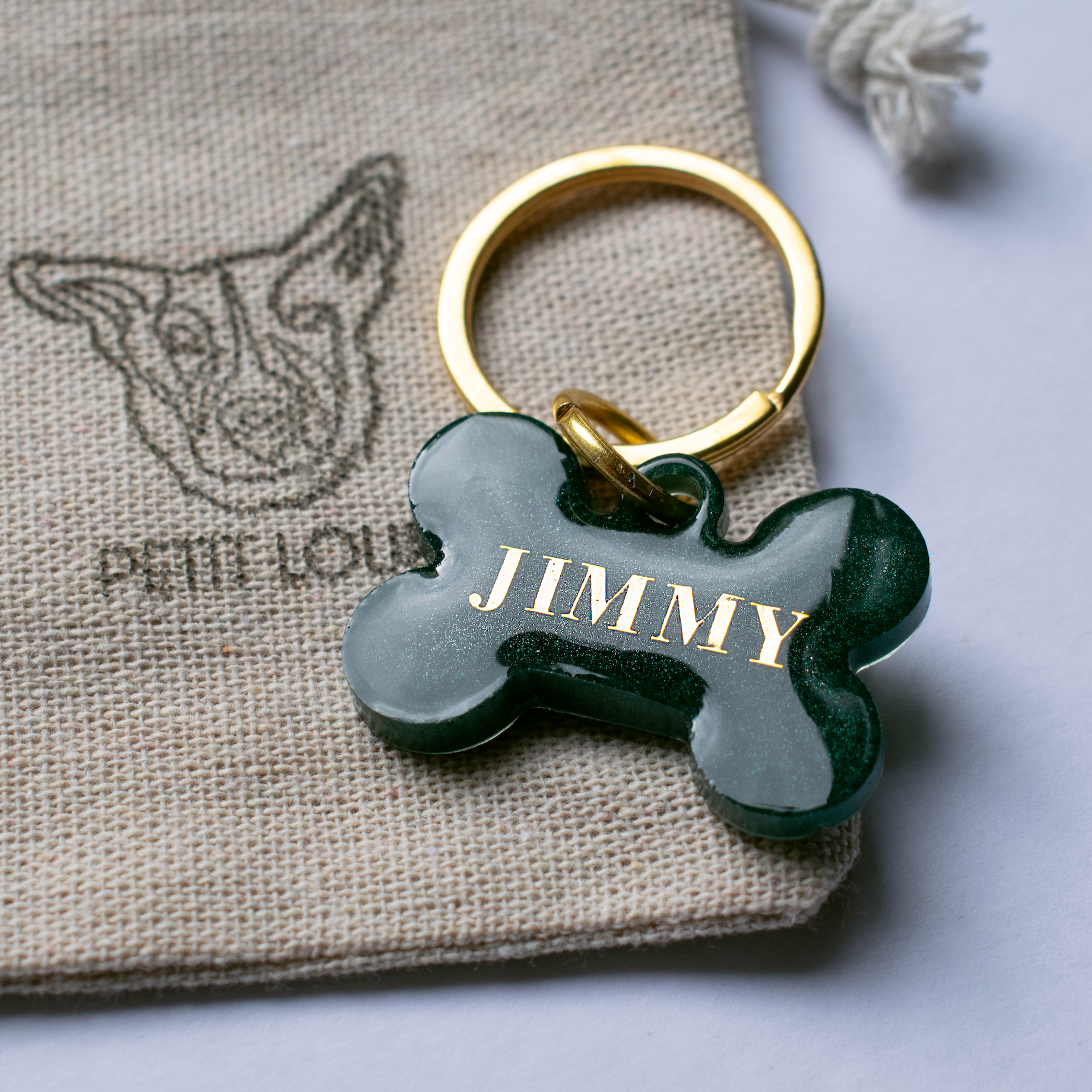 Dog ID Tag — Emerald (Dark Green)