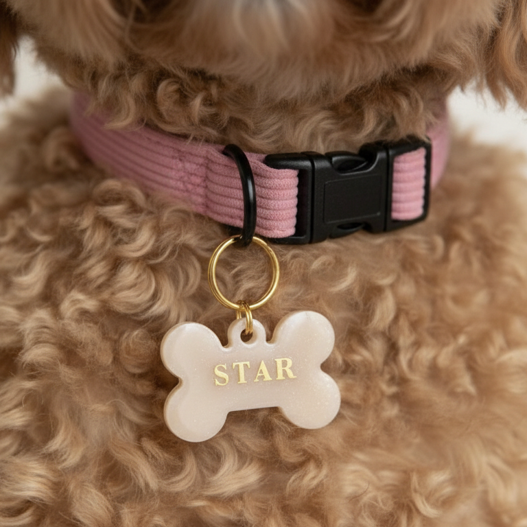 Dog ID Tag — Rose