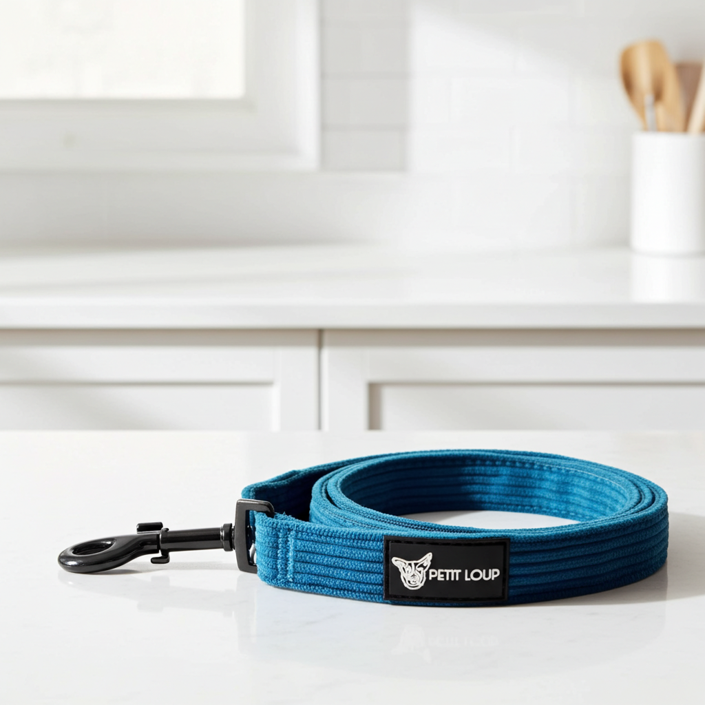Dog Leash — Navy (Corduroy)