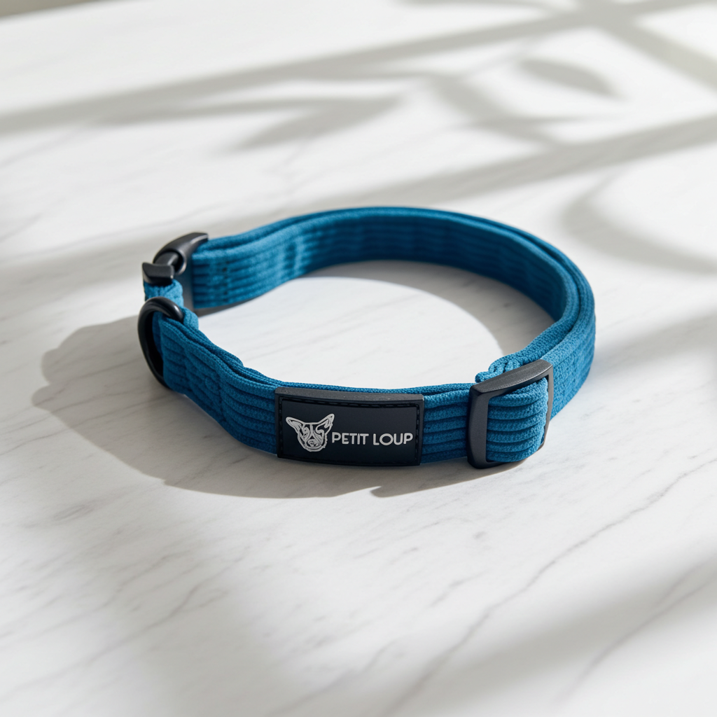 Dog Collar — Navy (Corduroy)