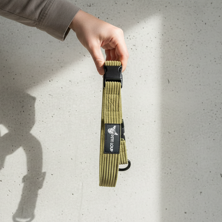 Dog Collar — Pistachio (Corduroy)