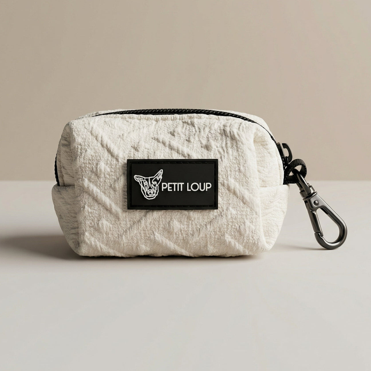 Dog Poop Bag Holder — Monaco (Cream/White)