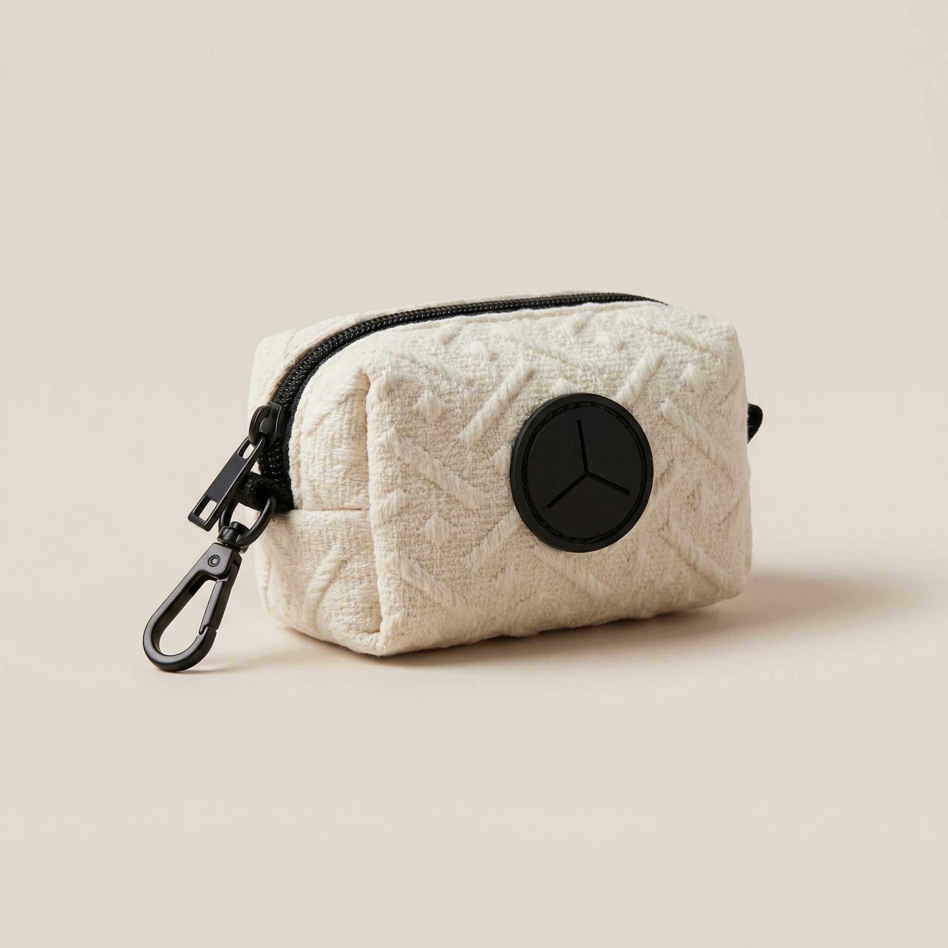 Dog Poop Bag Holder — Monaco (Cream/White)