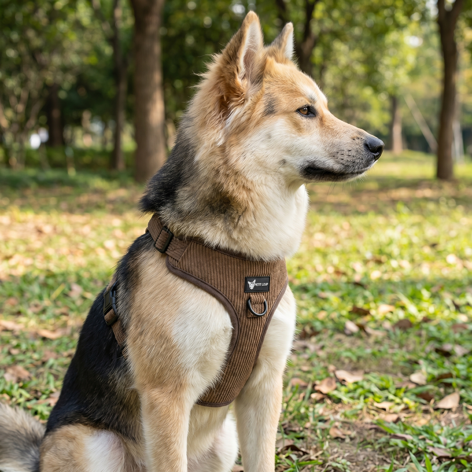 Dog Harness — Brownie (Chocolate Brown Corduroy)